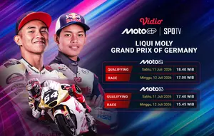 Siaran Langsung Moto3 & Moto2 Liqui Moly Grand Prix of Germany 2026 di Vidio