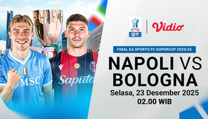 Live Streaming Final Supercoppa Italiana 2025/26: Napoli vs Bologna, Eksklusif di Vidio.