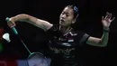 Putri Kusuma Wardani menunjukkan dominasinya dengan langsung unggul 5-1 atas Sung Shuo Yun. Tampak dalam foto, pebulu tangkis tunggal putri Indonesia, Putri Kusuma Wardani saat beraksi melawan wakil Taiwan, Sung Shuo Yun, pada babak 32 besar Indonesia Masters 2026 di Istora Gelora Bung Karno, Senayan, Jakarta, Rabu (21/1/2026) malam. (Bola.com/Abdul Aziz)