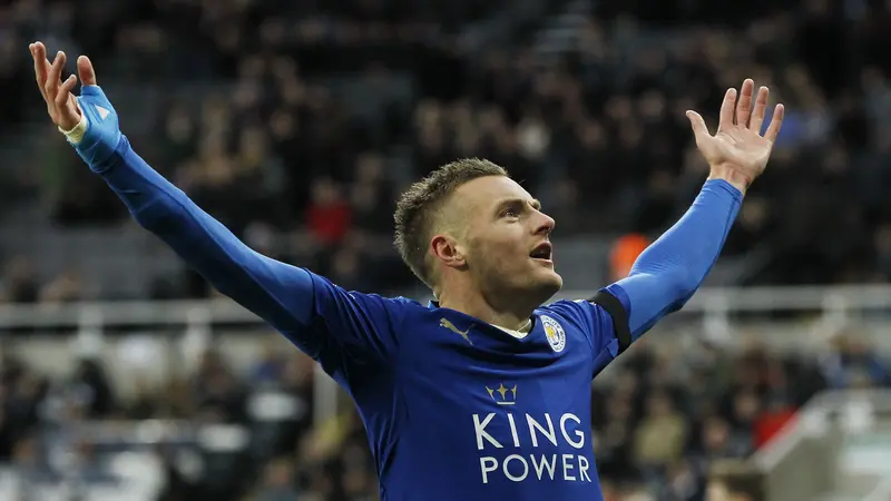 Striker Leicester City, Jamie Vardy (Liputan6.com)