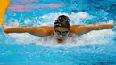 Atlet renang dari Tim Pengungsi, Yusra Mardini saat latihan jelang Olimpiade 2016 di Rio De Janeiro, Brasil (1/8). Yusra Mardini merupakan pengungsi Suriah yang tinggal di Jerman. (REUTERS/Michael Dalder)