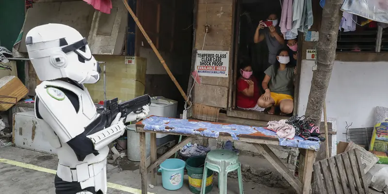 FOTO: Karakter Star Wars Hibur Warga Filipina Selama Karantina