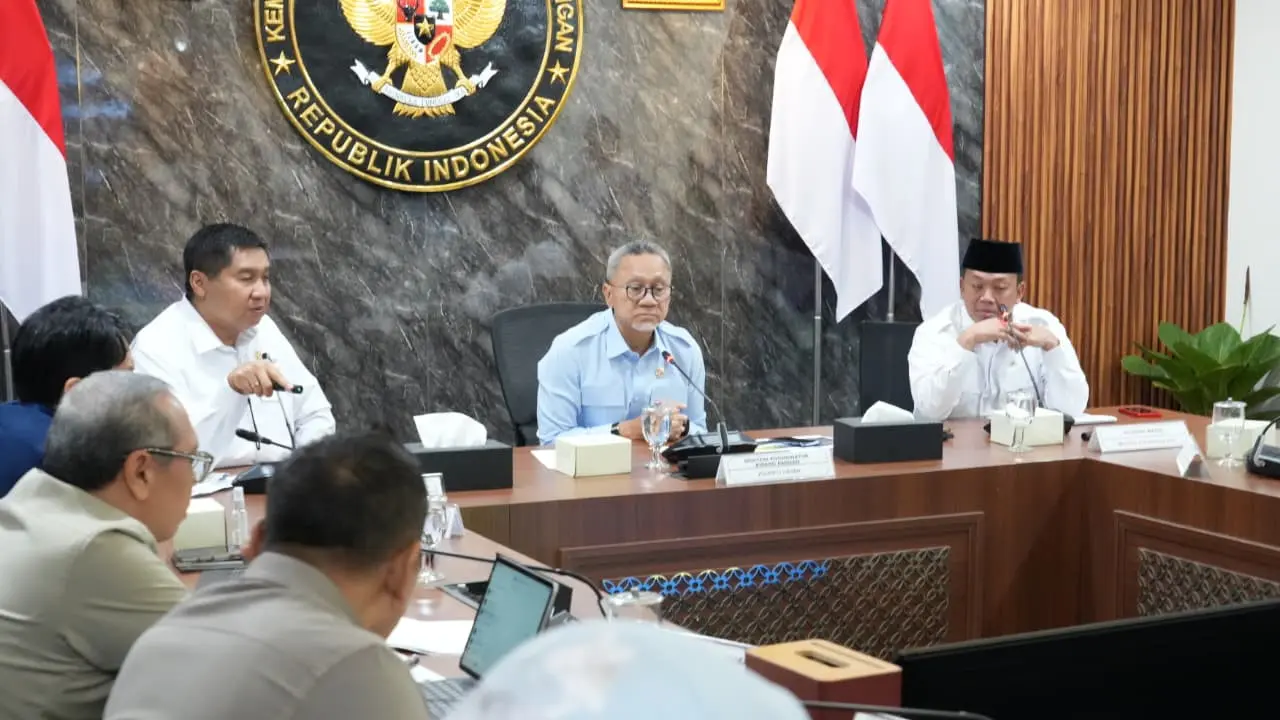 Rapat Koordinasi Terbatas Finalisasi Penetapan Peta Lahan Sawah di Kantor Kementerian Koordinator Bidang Pangan, Jakarta, Senin (7/9/2026). (Dok Kementerian PKP)