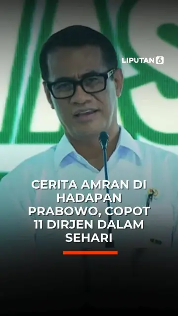 Cerita Amran di Hadapan Prabowo, Copot 11 Dirjen Dalam Sehari
