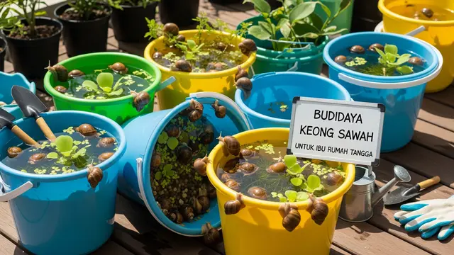 Budidaya Keong Sawah dalam Ember