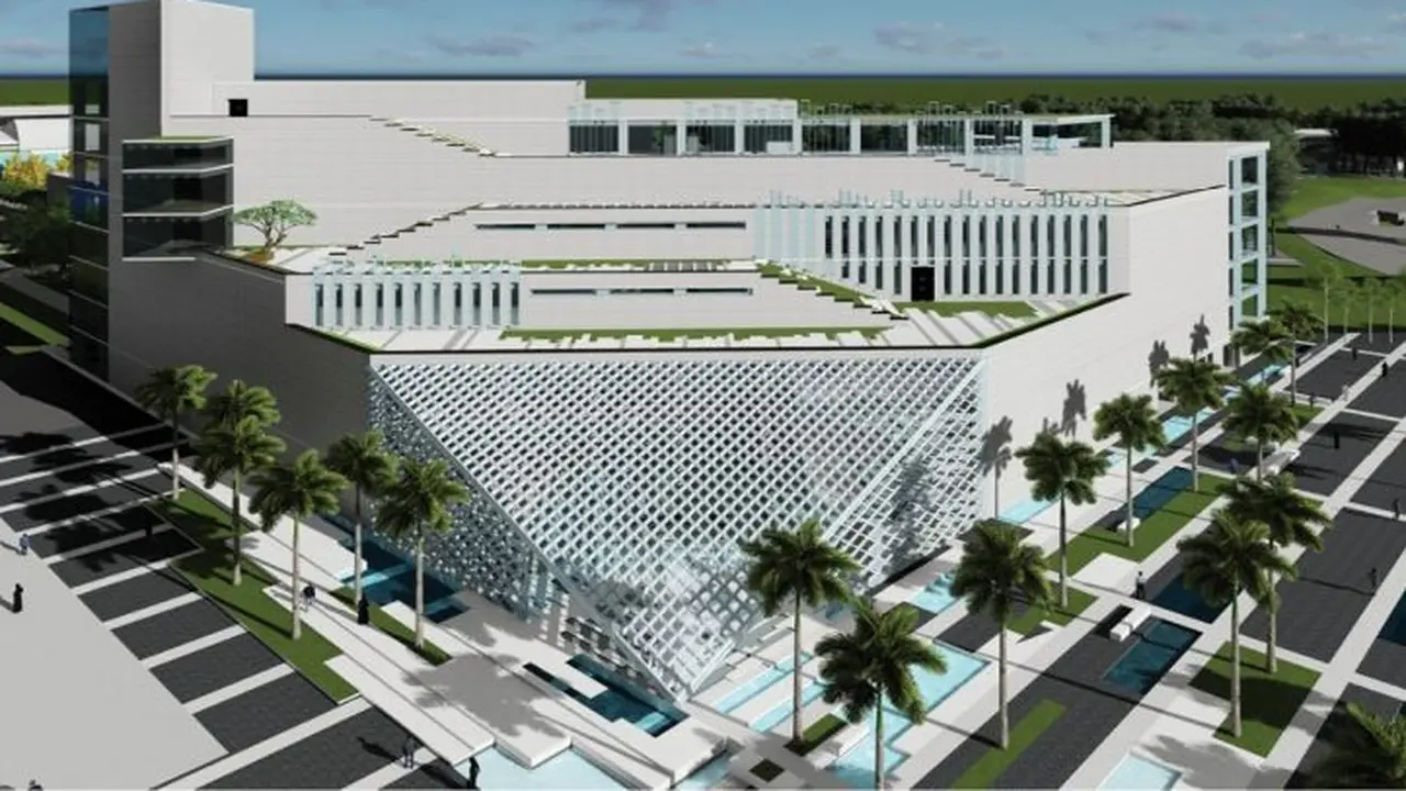 Maket kampus Universitas Islam Internasional Indonesia (UIII) di Kompleks RRI, Cimanggis, Depok, Jawa Barat.  (Dok Kementerian PUPR)