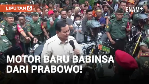 VIDEO: Prabowo Bagi-Bagi Motor untuk Babinsa