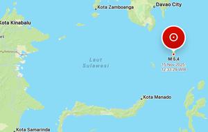Gempa Magnitudo 5,4 mengguncang Melonguane Sulut, Sabtu siang (15/11/2025), pukul 12.33.29 WIB. (Liputan6.com/ Dok BMKG)