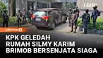 KPK menggeledah rumah pribadi Wakil Menteri Imigrasi dan Pemasyarakatan (Imipas) Silmy Karim di kawasan Kebayoran Baru. Tampak sejumlah personel Brimob bersenjata laras panjang terlihat berjaga.
