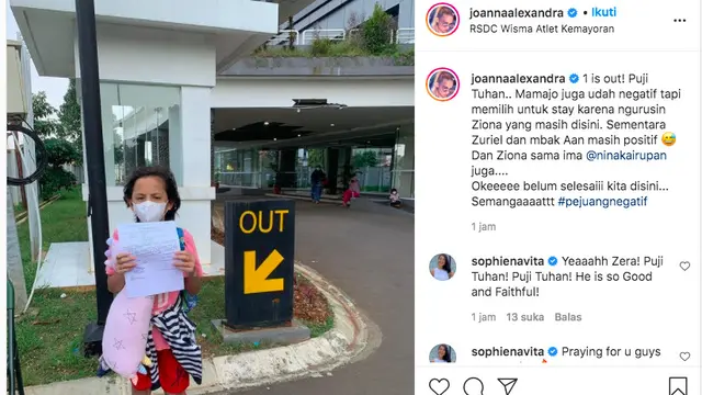 Sudah Negatif, Joana Alexandra Putuskan Tetap Tinggal di Wisma Atlet Demi Sang Putri Masih Positif Covid-19