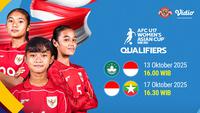 Jadwal Lengkap Timnas Putri Indonesia U-17 di Kualifikasi AFC U-17 Asian Cup 2026, Tayang di Vidio