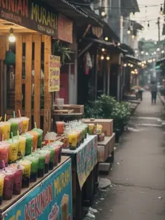 Ilustrasi Jualan Minuman Kekinian/Gemini AI