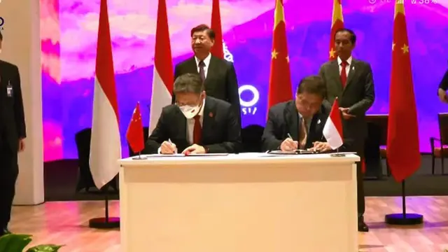 Menteri Koordinator Bidang Perekonomian Airlangga Hartarto dengan Menteri Perdagangan Republik Rakyat Tiongkok (RRT) Wang Wentao, telah melakukan penandatanganan Memorandum of Understanding (MoU) Kerja Sama Ekonomi Digital