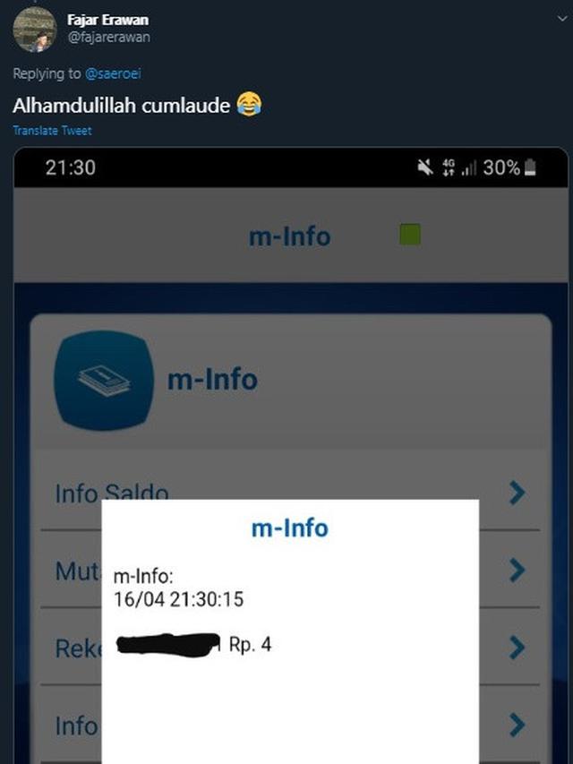 7 Cuitan Netizen Pamer Isi Saldo Ini Malah Bikin Ngakak