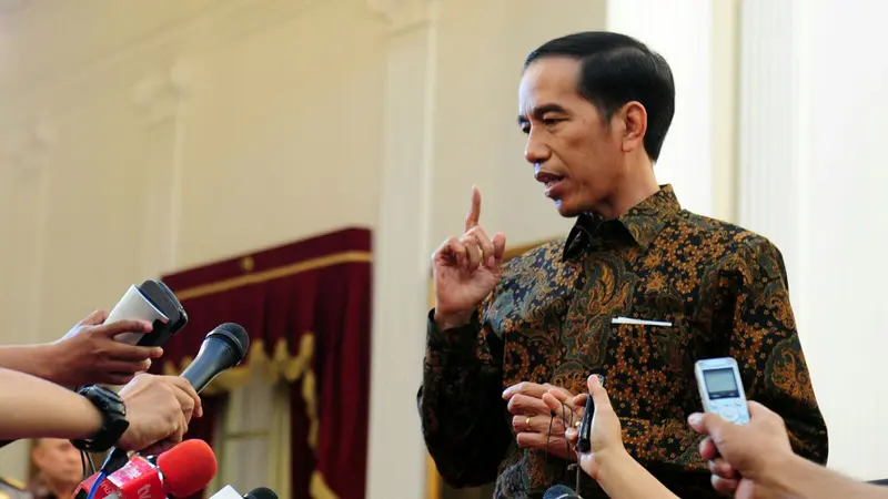 Presiden Jokowi di Istana Merdeka