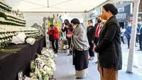 Ketua Dewan Perwakilan Rakyat (DPR) Puan Maharani bersama bersama Presiden ke-5 RI Megawati Soekarnoputri menyambangi lokasi tragedi Itaewon di Seoul, Korea Selatan. (Istimewa)
