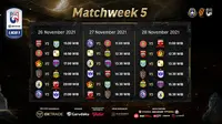 Link Live Streaming IFeL 2021 Matchweek 5 di Vidio, 26-28 November 2021. (Sumber : dok. vidio.com)