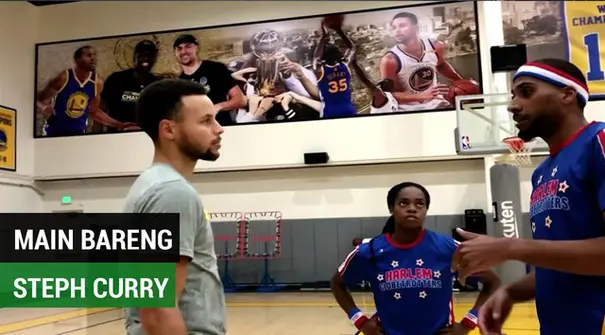 Berita video Steph Curry main bareng dan belajar untuk menjadi bagian dari tim Harlem Globetrotters.