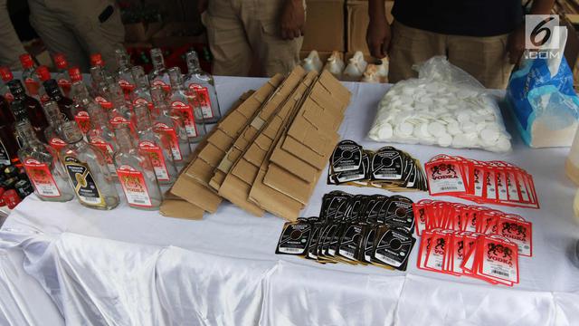 Polda Metro Jaya Sita 39.834 Botol Miras Oplosan