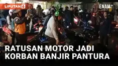 Termasuk Milik Pemudik, Ratusan Motor Mogok Saat Melintasi Banjir di Jalur Pantura Bekasi