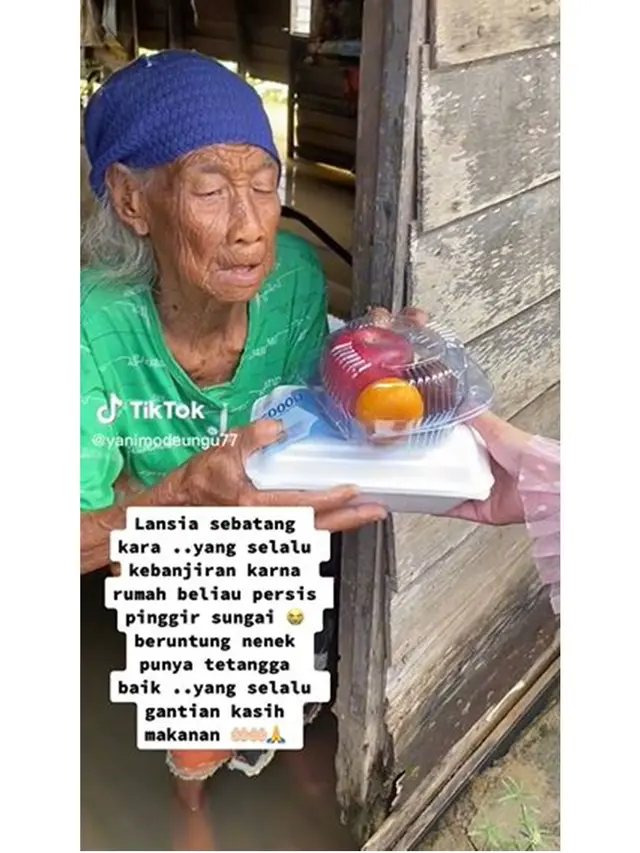 Viral Kisah Nenek yang Hidup Sebatang Kara, Pilu Rumahnya Selalu Kebanjiran