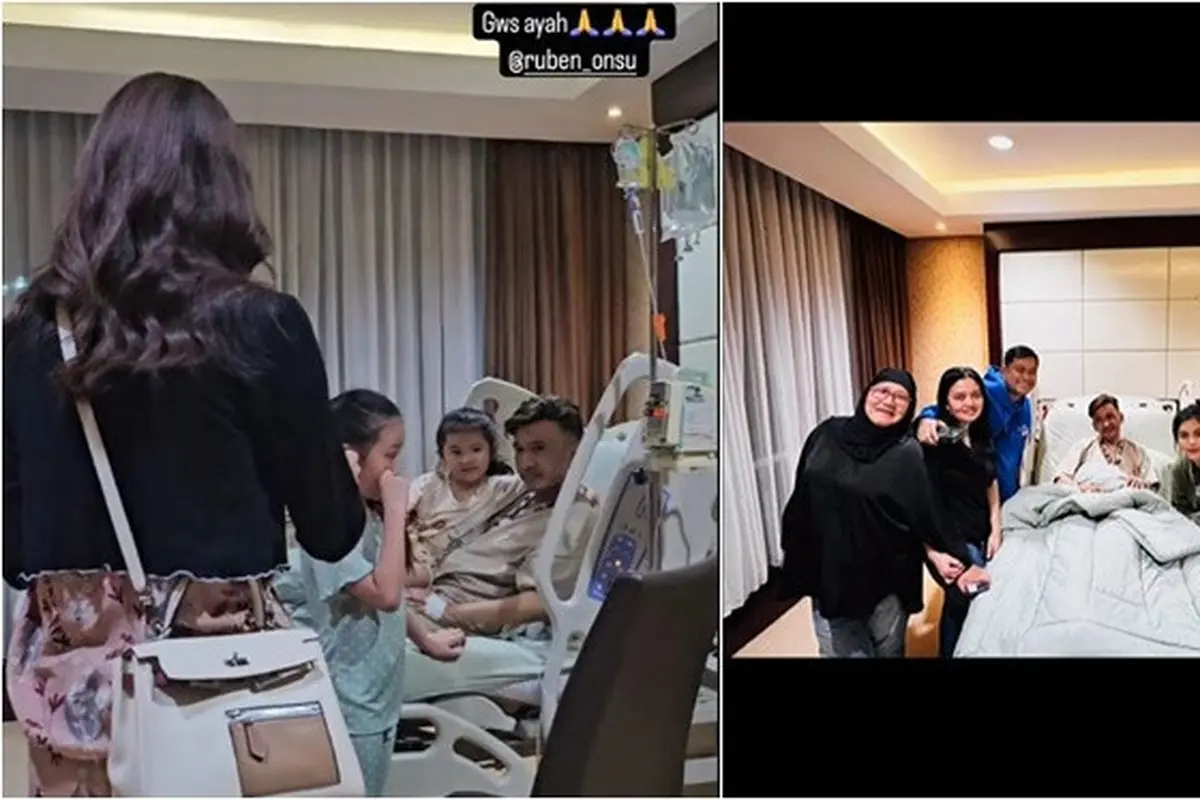 6 Potret Sarwendah Jenguk Ruben Onsu di RS, Ungkap Penyebab Sang Suami Ambruk