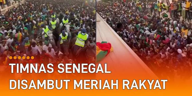 VIDEO: Juara Piala Afrika, Timnas Senegal Disambut Meriah Rakyat