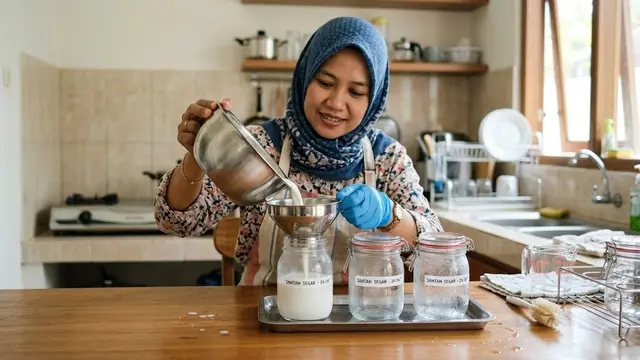 Gunakan Peralatan yang Bersih dan Steril (AI Generated)