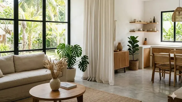 Tirai sebagai Sekat Fleksibel