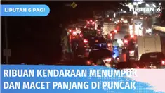 Hari ketiga lebaran dimanfaatkan sejumlah warga untuk berwisata di Puncak, Bogor. Akibatnya ribuan kendaraan menumpuk hingga terjadi kemacetan panjang.