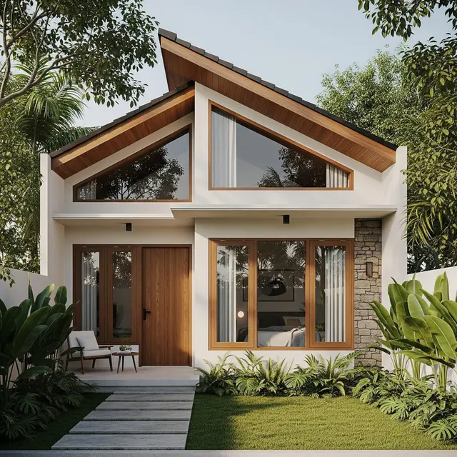 9 Model Rumah Minimalis 1 Lantai dengan Atap Tinggi dan Jendela Besar, Fungsionalitas dan Estetika Modern