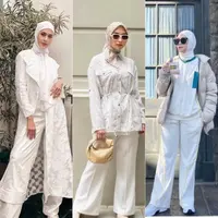 Inspirasi White + White Outfit Hijab Friendly. [Instagram]
