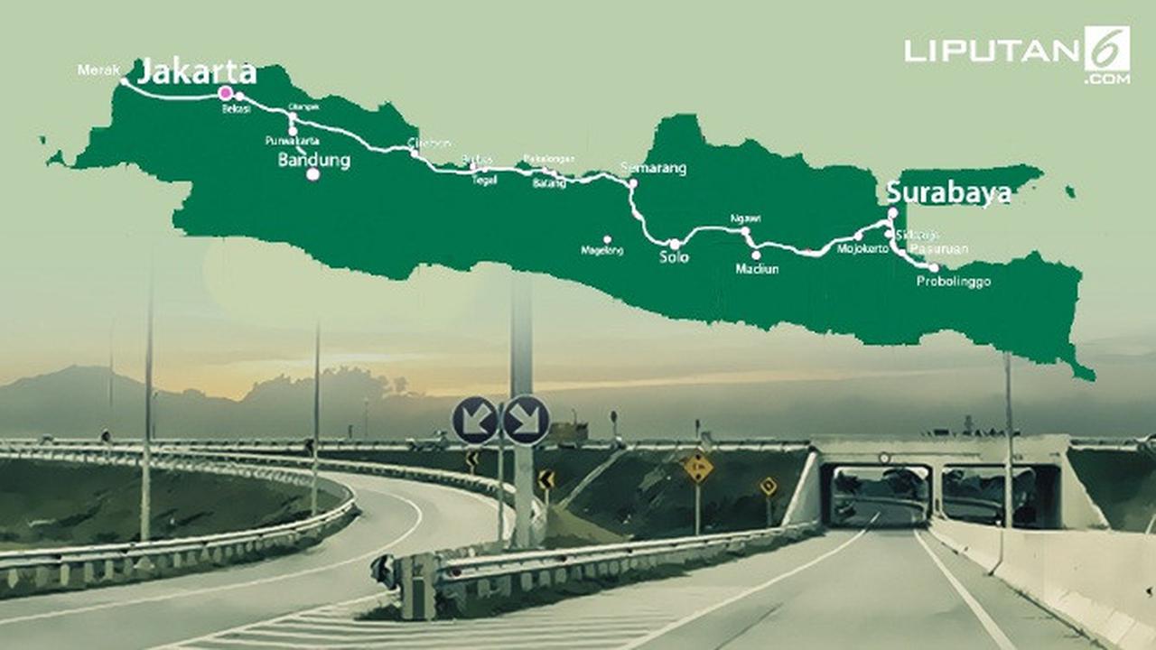 Banner Infografis Satu Arah Tol Trans Jawa Saat Mudik Lebaran