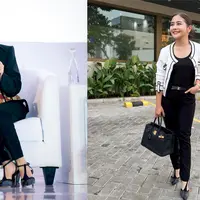 Simple dan elegan, padu padan dress dan blazer seperti potret Prilly Latuconsina berikut ini cocok buat kamu yang anti ribet. [@prillylatuconsina96]