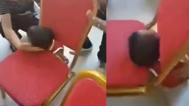 6 Momen Apes Kepala Bocah Tersangkut di Kursi, Bikin Bingung Banyak Orang