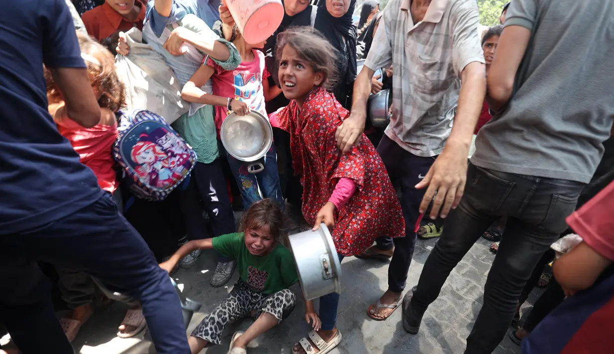 Diperkirakan ada lebih dari 650.000 anak di bawah usia lima tahun menghadapi risiko malnutrisi akut yang mengancam jiwa. Angka tersebut diambil dari sekitar satu juta anak-anak terkena dampak langsung. (Eyad BABA/AFP)
