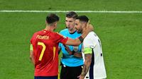 Pertandingan antara Spanyol kontra Inggris di final Euro 2024 hari Senin (15/07/2024) dini hari WIB. (Tobias SCHWARZ / AFP)