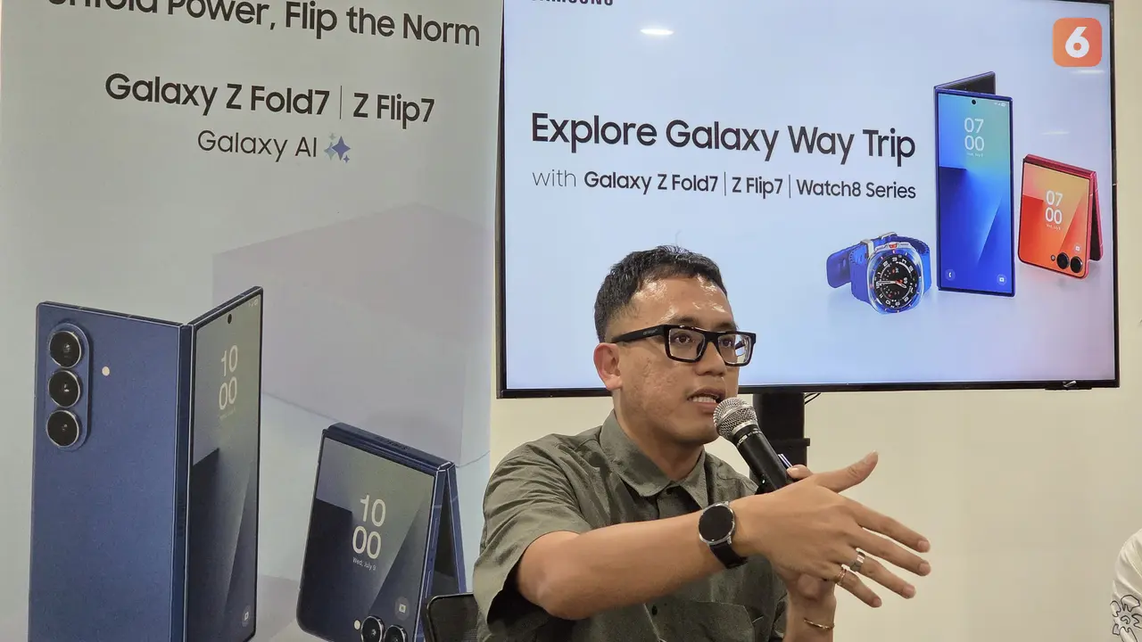    MX Product Marketing Senior Manager Samsung Electronics Indonesia, Ilham Indrawan di workshop 'Explore Galaxy Way Trip' di Pulau Jeju, Korea Selatan. Liputan6.com/Iskandar
