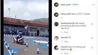 Polisi Ini Praktekan Ujian SIM C Pakai Satu Tangan (instagram @kabar_polisi)