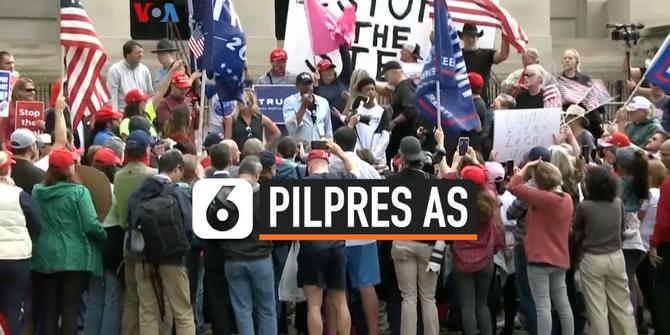VIDEO: Pendukung Presiden Trump Protes Penghitungan Suara Pilpres AS