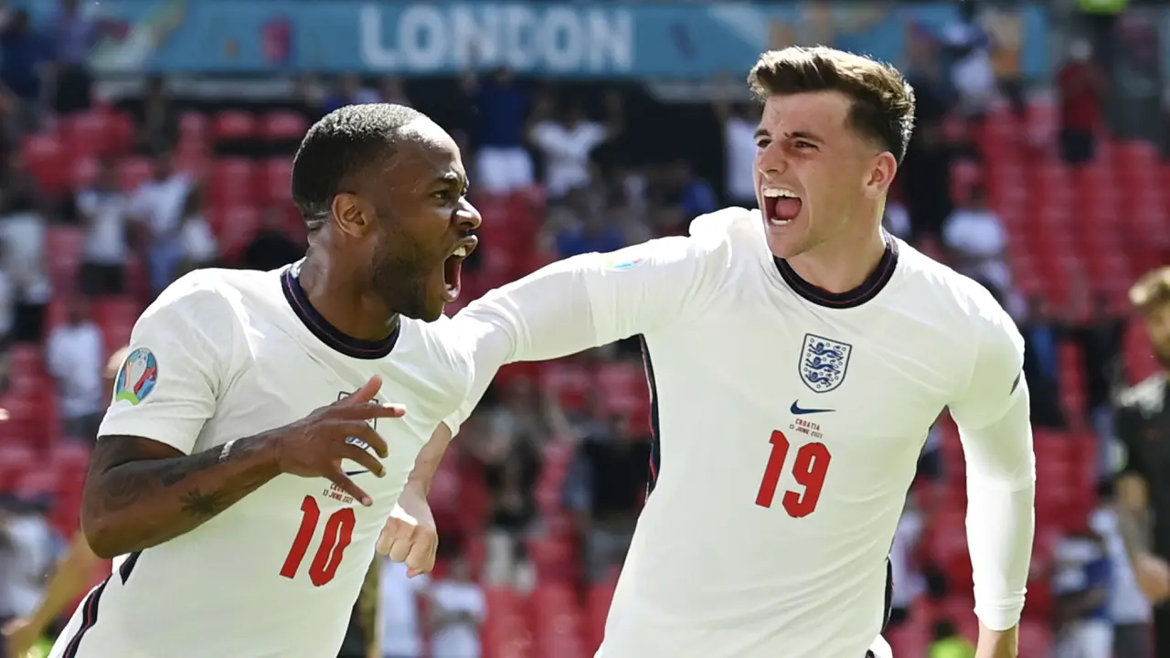 Foto Piala Eropa: Gol Tunggal Raheem Sterling Bawa Timnas Inggris Taklukkan Kroasia