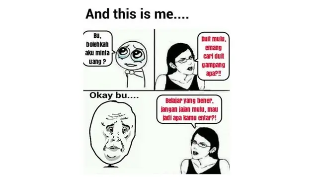 Meme Lucu saat Minta Duit ke Emak Ini Bikin Ketawa Geli