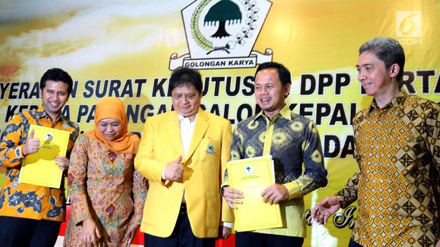 Diusung Golkar, Begini Senyum Pasangan Calon Kepala Daerah