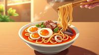 Siapa yang bisa menolak kelezatan mie instan? Namun, kamu harus tahu bahwa ada bahaya tersembunyi di balik mi instan jika dimakan setiap hari. Penting untuk mulai membatasi konsumsinya! (Ilustrasi by AI)