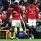 Pemain Manchester United, Kobbie Mainoo, mencetak gol ke gawang Liverpool pada lanjutan Liga Inggris 2025/2026 di Old Trafford, Minggu (3/5/2026) malam WIB. (Darren Staples / AFP)