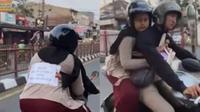 Pemotor Ini Ternyata Bawa Istri Hamil (Instagram/vinadanjawir©2022 Merdeka.com)