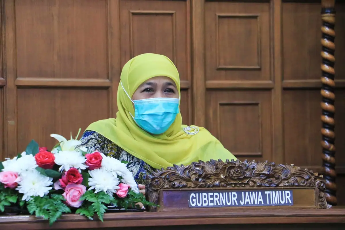 Gubernur Jatim  Khofifah Indar Parawansa. (Dian Kurniawan/Liputan6.com)