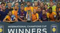 Barcelona saat menjadi juara International Champions Cup 2018. (AFP/Hector Retamal)