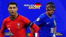 Euro 2024 - Portugal Vs Prancis - Cristiano Ronaldo Vs Kylian Mbappe (Bola.com/Adreanus TItus)