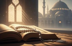 Ilustrasi amalan bulan Rajab, dzikir, puasa, doa. [Foto: Gemini]